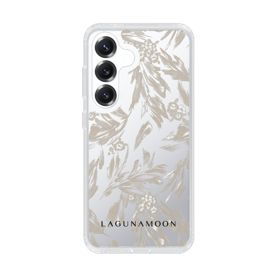 Slim Protection Case［ LAGUNAMOON - BotanicalJacquard - Clear×Beige ］
