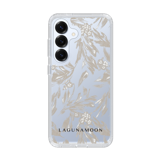 Slim Protection Case［ LAGUNAMOON - BotanicalJacquard - Clear×Beige ］