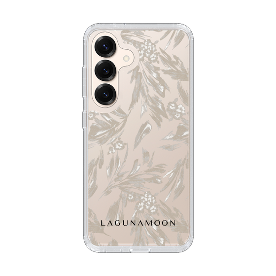 Slim Protection Case［ LAGUNAMOON - BotanicalJacquard - Clear×Beige ］