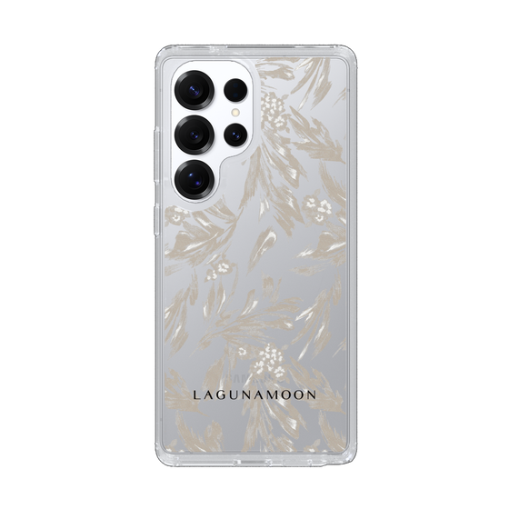 Slim Protection Case［ LAGUNAMOON - BotanicalJacquard - Clear×Beige ］