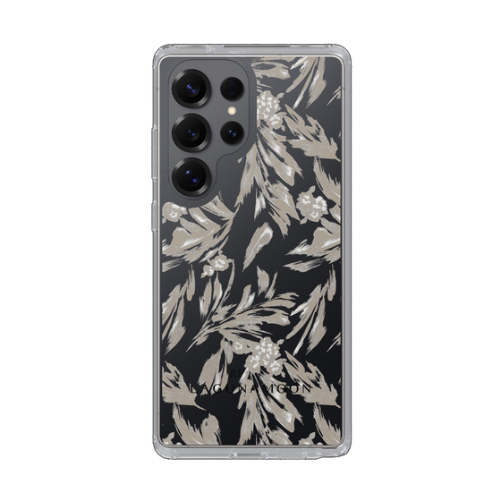 Slim Protection Case［ LAGUNAMOON - BotanicalJacquard - Clear×Beige ］