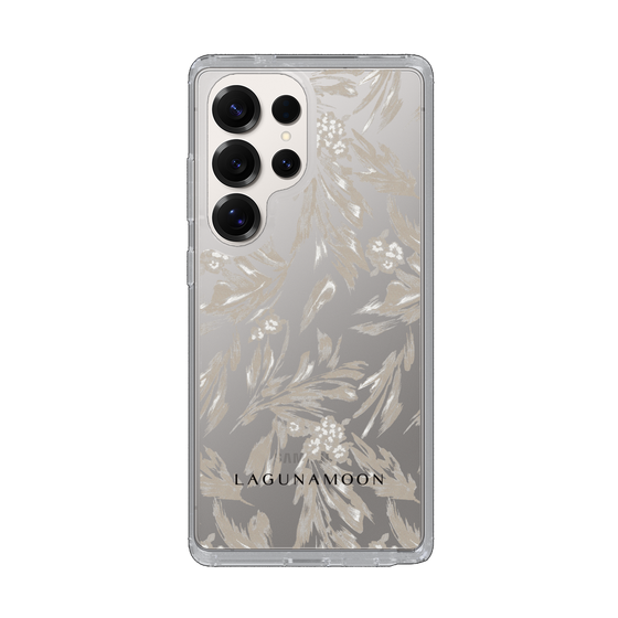 Slim Protection Case［ LAGUNAMOON - BotanicalJacquard - Clear×Beige ］