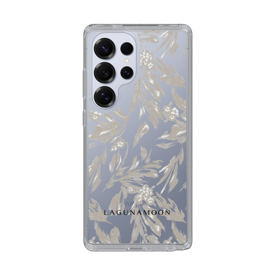 Slim Protection Case［ LAGUNAMOON - BotanicalJacquard - Clear×Beige ］