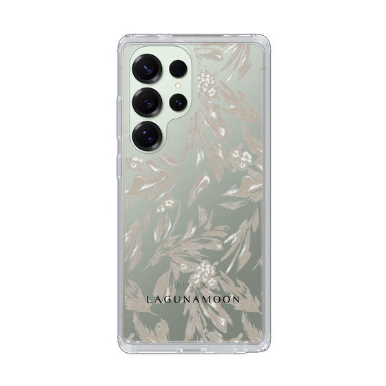 Slim Protection Case［ LAGUNAMOON - BotanicalJacquard - Clear×Beige ］