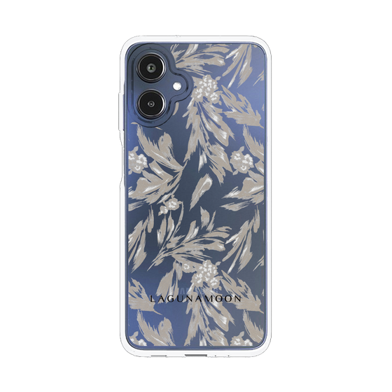 Slim Protection Case［ LAGUNAMOON - BotanicalJacquard - Clear×Beige ］