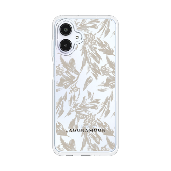 Slim Protection Case［ LAGUNAMOON - BotanicalJacquard - Clear×Beige ］