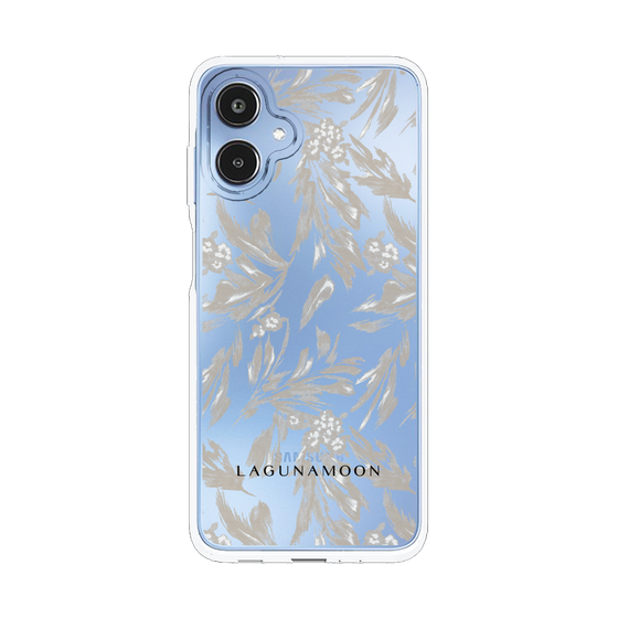 Slim Protection Case［ LAGUNAMOON - BotanicalJacquard - Clear×Beige ］