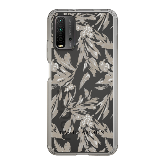 Slim Protection Case［ LAGUNAMOON - BotanicalJacquard - Clear×Beige ］