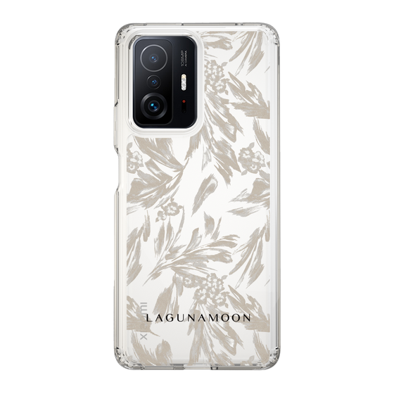 Slim Protection Case［ LAGUNAMOON - BotanicalJacquard - Clear×Beige ］