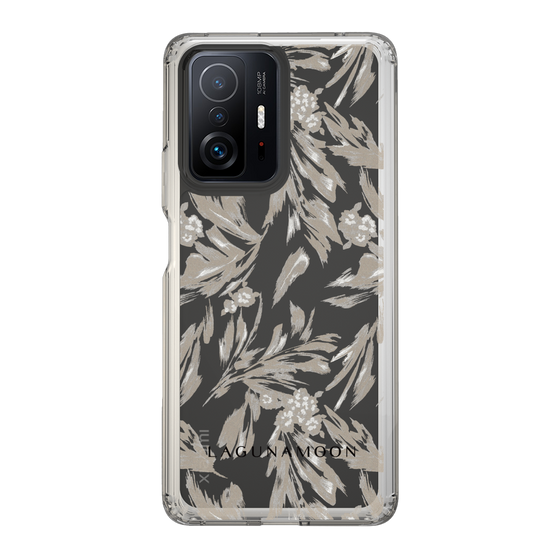 Slim Protection Case［ LAGUNAMOON - BotanicalJacquard - Clear×Beige ］
