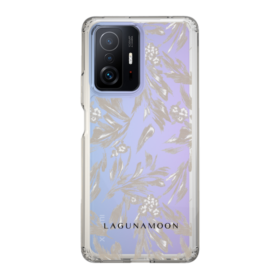 Slim Protection Case［ LAGUNAMOON - BotanicalJacquard - Clear×Beige ］