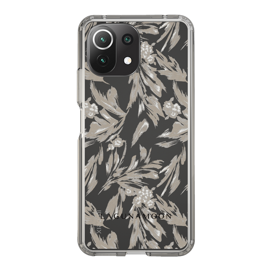 Slim Protection Case［ LAGUNAMOON - BotanicalJacquard - Clear×Beige ］