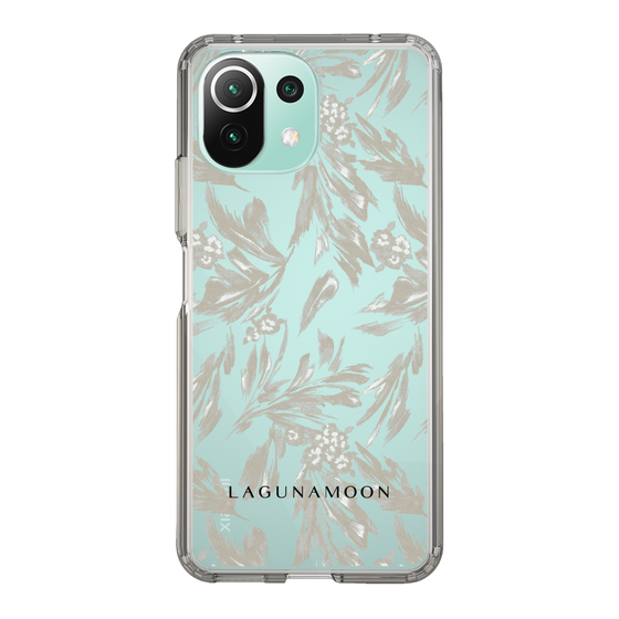 Slim Protection Case［ LAGUNAMOON - BotanicalJacquard - Clear×Beige ］