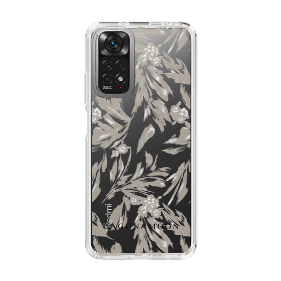 Slim Protection Case［ LAGUNAMOON - BotanicalJacquard - Clear×Beige ］