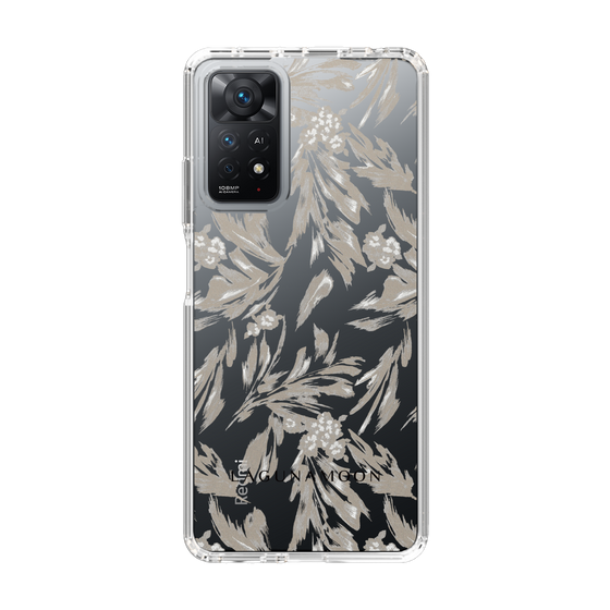 Slim Protection Case［ LAGUNAMOON - BotanicalJacquard - Clear×Beige ］