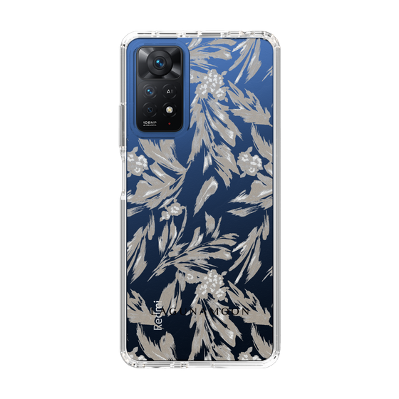 Slim Protection Case［ LAGUNAMOON - BotanicalJacquard - Clear×Beige ］