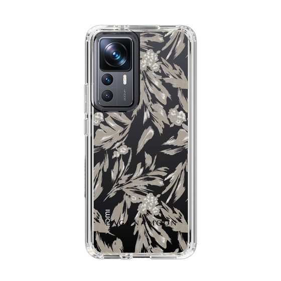 Slim Protection Case［ LAGUNAMOON - BotanicalJacquard - Clear×Beige ］