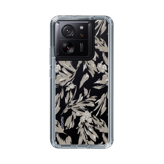 Slim Protection Case［ LAGUNAMOON - BotanicalJacquard - Clear×Beige ］