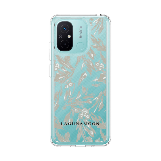 Slim Protection Case［ LAGUNAMOON - BotanicalJacquard - Clear×Beige ］