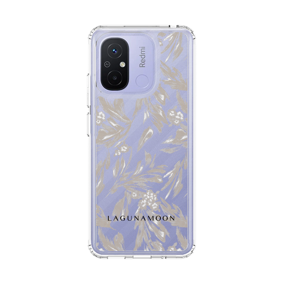 Slim Protection Case［ LAGUNAMOON - BotanicalJacquard - Clear×Beige ］