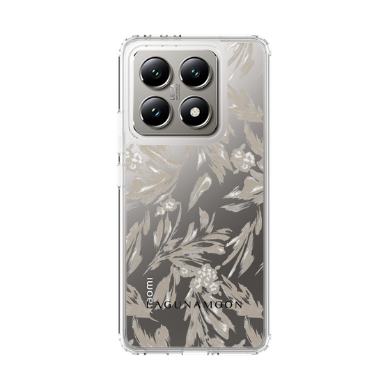 Slim Protection Case［ LAGUNAMOON - BotanicalJacquard - Clear×Beige ］