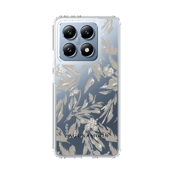 Slim Protection Case［ LAGUNAMOON - BotanicalJacquard - Clear×Beige ］