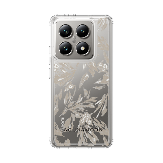 Slim Protection Case［ LAGUNAMOON - BotanicalJacquard - Clear×Beige ］