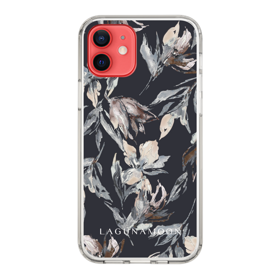 Slim Protection Case［ LAGUNAMOON - NuanceFlower - Navy ］