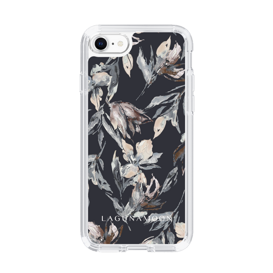 Slim Protection Case［ LAGUNAMOON - NuanceFlower - Navy ］