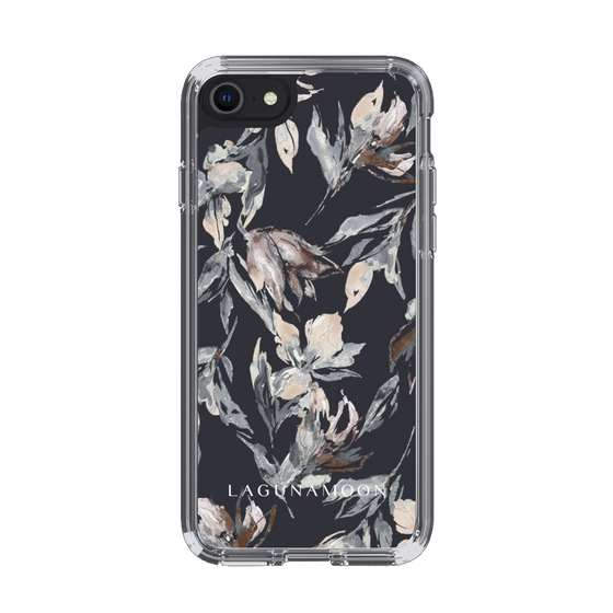 Slim Protection Case［ LAGUNAMOON - NuanceFlower - Navy ］