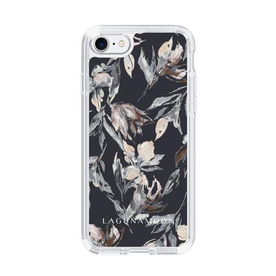 Slim Protection Case［ LAGUNAMOON - NuanceFlower - Navy ］