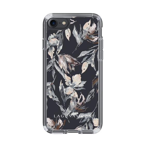 Slim Protection Case［ LAGUNAMOON - NuanceFlower - Navy ］