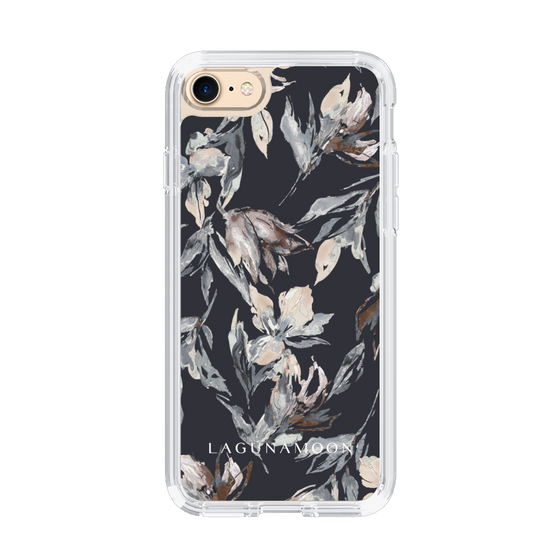 Slim Protection Case［ LAGUNAMOON - NuanceFlower - Navy ］