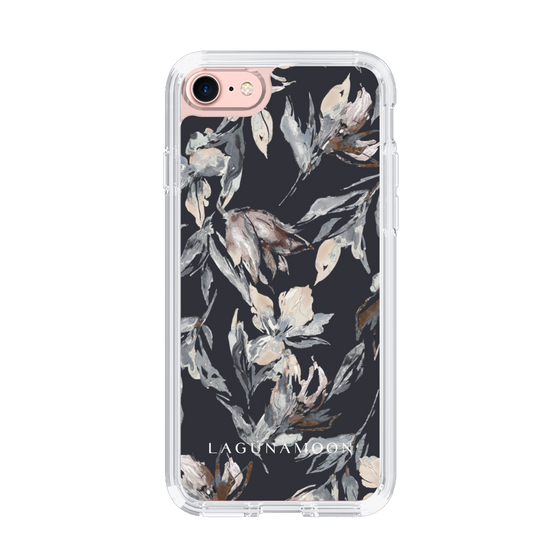 Slim Protection Case［ LAGUNAMOON - NuanceFlower - Navy ］