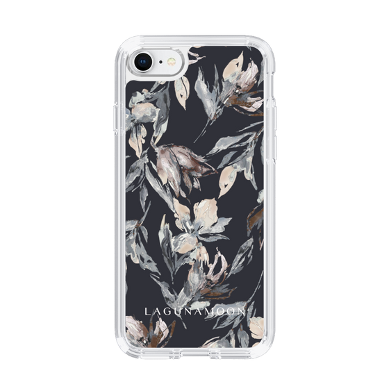 Slim Protection Case［ LAGUNAMOON - NuanceFlower - Navy ］