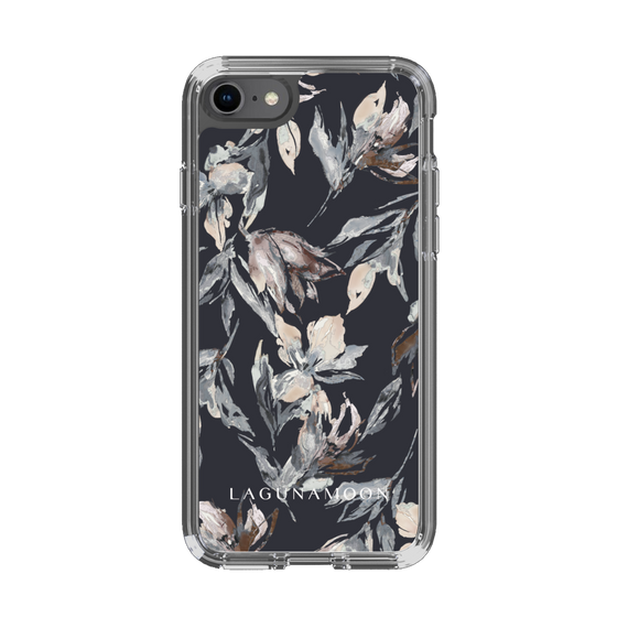 Slim Protection Case［ LAGUNAMOON - NuanceFlower - Navy ］