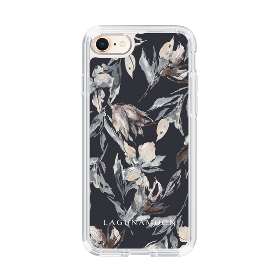 Slim Protection Case［ LAGUNAMOON - NuanceFlower - Navy ］