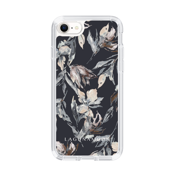 Slim Protection Case［ LAGUNAMOON - NuanceFlower - Navy ］