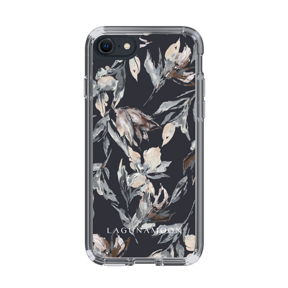 Slim Protection Case［ LAGUNAMOON - NuanceFlower - Navy ］