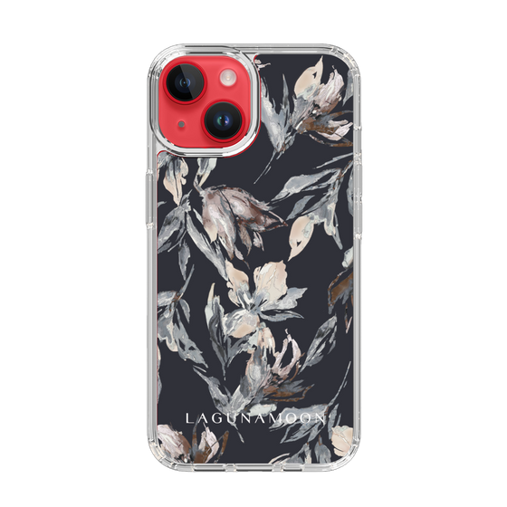 Slim Protection Case［ LAGUNAMOON - NuanceFlower - Navy ］