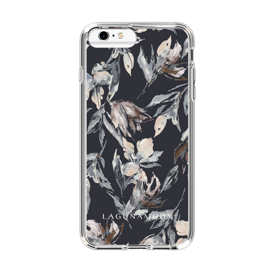 Slim Protection Case［ LAGUNAMOON - NuanceFlower - Navy ］