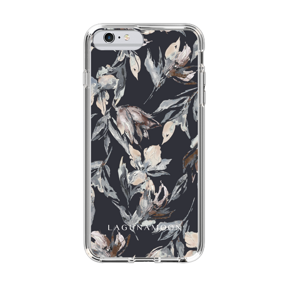 Slim Protection Case［ LAGUNAMOON - NuanceFlower - Navy ］