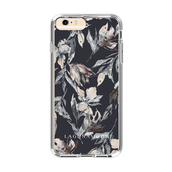 Slim Protection Case［ LAGUNAMOON - NuanceFlower - Navy ］