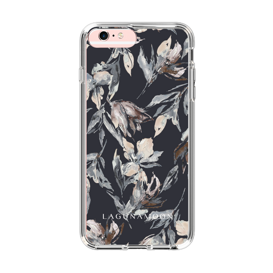 Slim Protection Case［ LAGUNAMOON - NuanceFlower - Navy ］