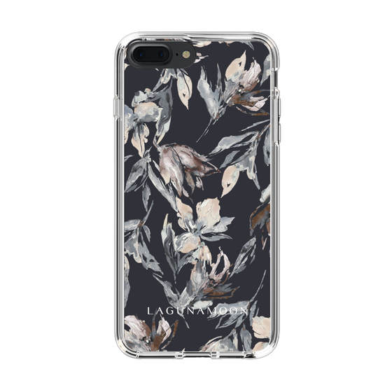 Slim Protection Case［ LAGUNAMOON - NuanceFlower - Navy ］