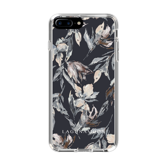 Slim Protection Case［ LAGUNAMOON - NuanceFlower - Navy ］