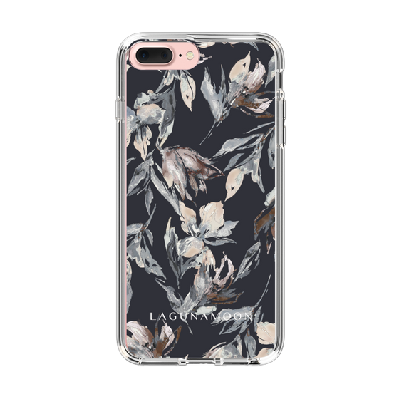 Slim Protection Case［ LAGUNAMOON - NuanceFlower - Navy ］