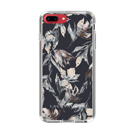 Slim Protection Case［ LAGUNAMOON - NuanceFlower - Navy ］