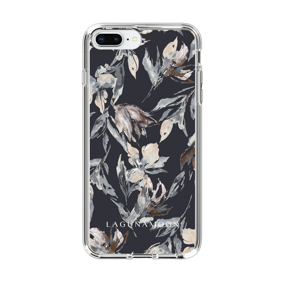 Slim Protection Case［ LAGUNAMOON - NuanceFlower - Navy ］
