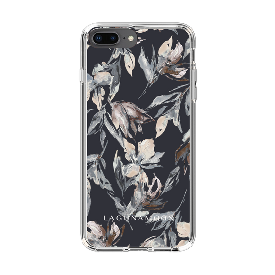Slim Protection Case［ LAGUNAMOON - NuanceFlower - Navy ］
